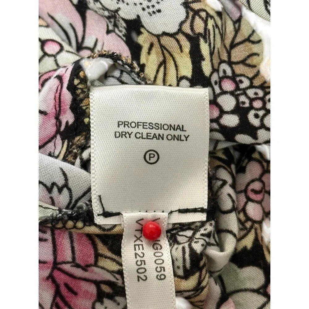 Vicky Tiel Floral Boho Dress Long Sleeve Hippie Peasant Prairie Womens Size 1X - Picture 8 of 8